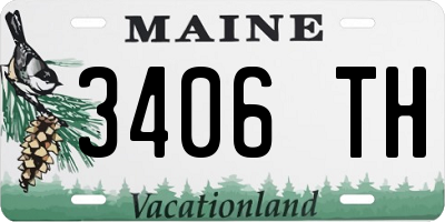 ME license plate 3406TH