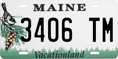 ME license plate 3406TM