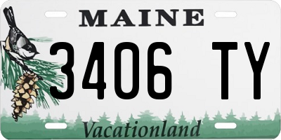 ME license plate 3406TY