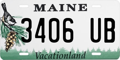 ME license plate 3406UB