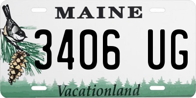 ME license plate 3406UG