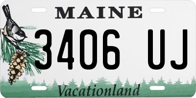 ME license plate 3406UJ
