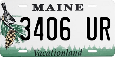 ME license plate 3406UR