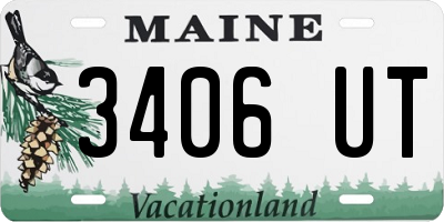 ME license plate 3406UT