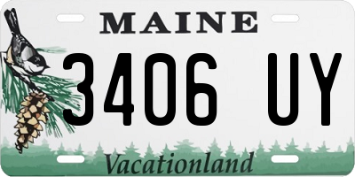 ME license plate 3406UY