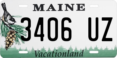 ME license plate 3406UZ