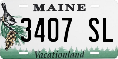 ME license plate 3407SL