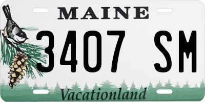 ME license plate 3407SM