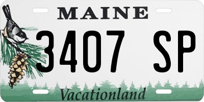 ME license plate 3407SP