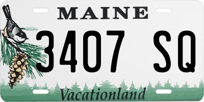 ME license plate 3407SQ