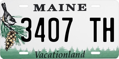 ME license plate 3407TH