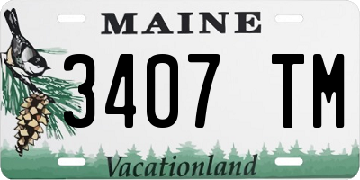 ME license plate 3407TM