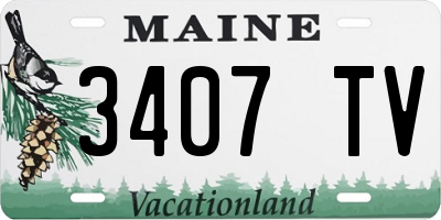 ME license plate 3407TV