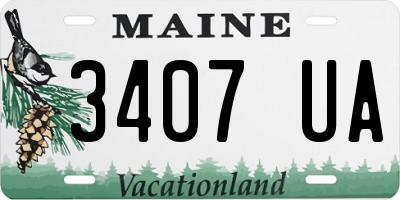 ME license plate 3407UA