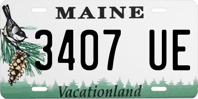 ME license plate 3407UE