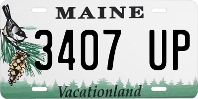 ME license plate 3407UP
