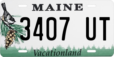 ME license plate 3407UT