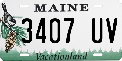 ME license plate 3407UV