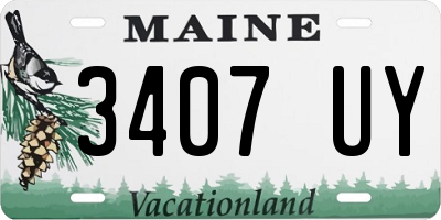 ME license plate 3407UY