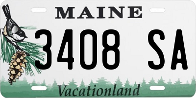 ME license plate 3408SA