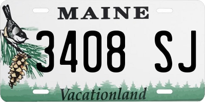 ME license plate 3408SJ