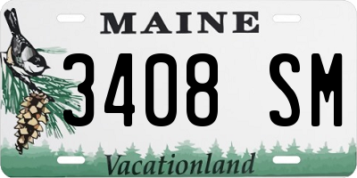 ME license plate 3408SM