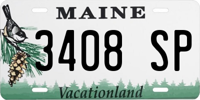 ME license plate 3408SP