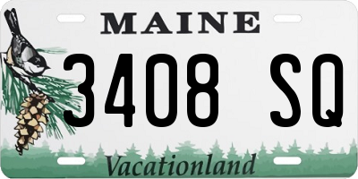ME license plate 3408SQ