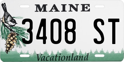 ME license plate 3408ST