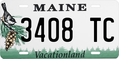 ME license plate 3408TC