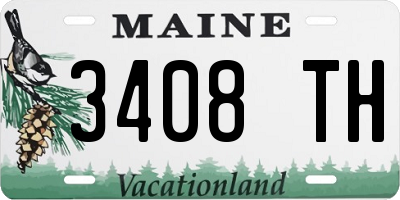 ME license plate 3408TH