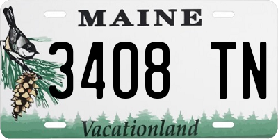 ME license plate 3408TN