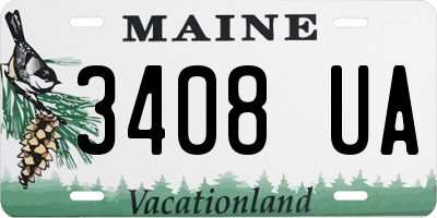 ME license plate 3408UA