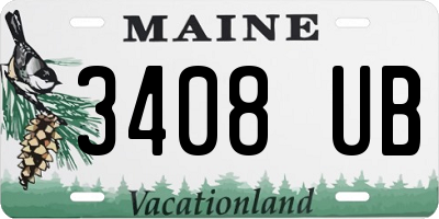 ME license plate 3408UB
