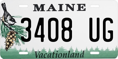 ME license plate 3408UG