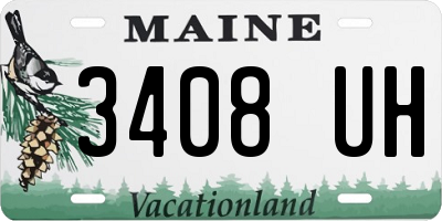 ME license plate 3408UH