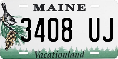 ME license plate 3408UJ