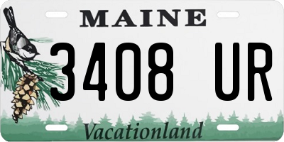 ME license plate 3408UR