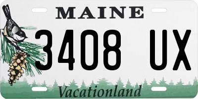 ME license plate 3408UX