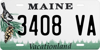 ME license plate 3408VA