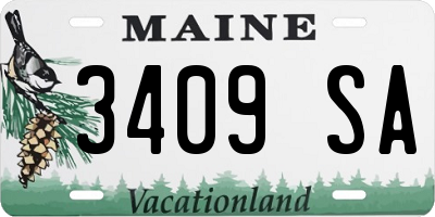 ME license plate 3409SA