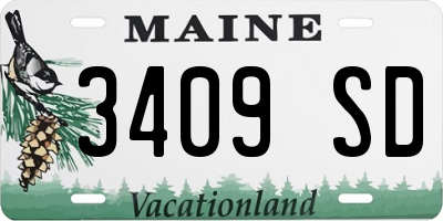 ME license plate 3409SD
