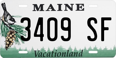 ME license plate 3409SF
