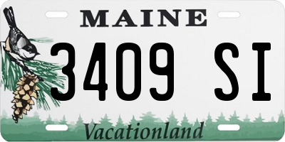 ME license plate 3409SI