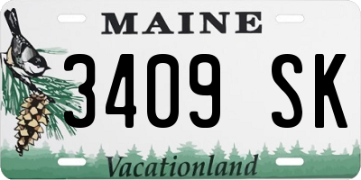 ME license plate 3409SK