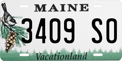 ME license plate 3409SO