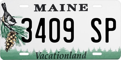 ME license plate 3409SP