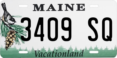 ME license plate 3409SQ