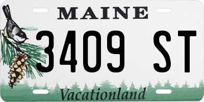 ME license plate 3409ST