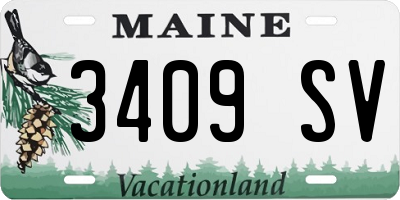 ME license plate 3409SV